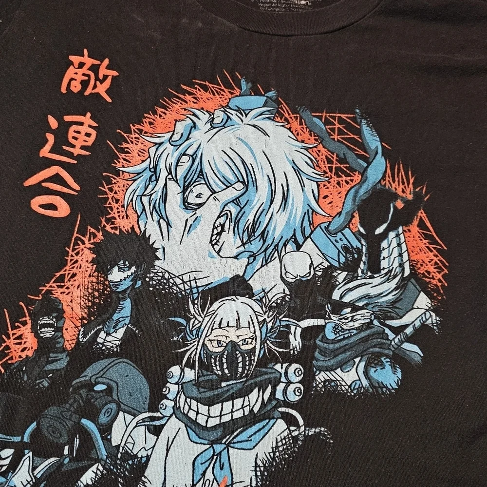 My Hero Academia Black and Blue Graphic Short Sleeve Tee